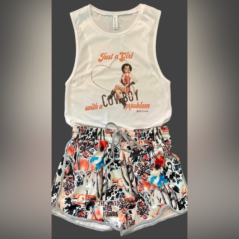 Howdy Partner Drawstring Shorts - Picture 4 of 10